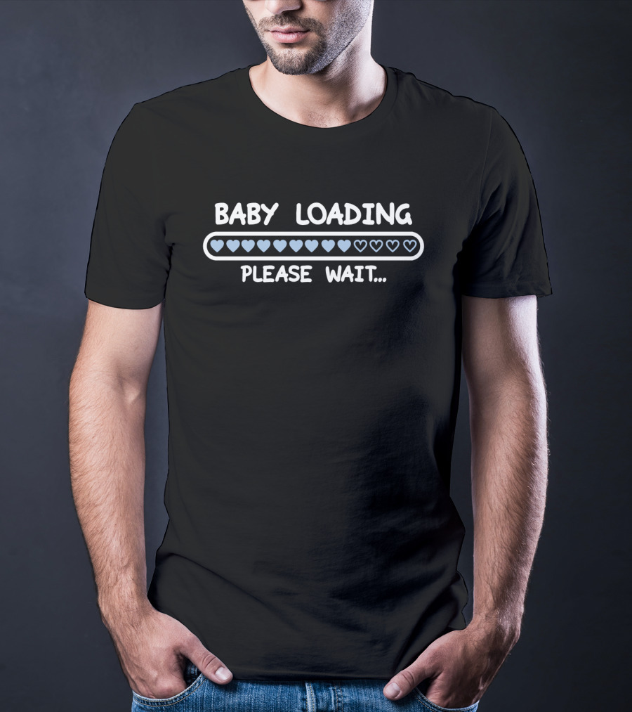 Baby Loading Please Wait Hearts Progress Bar T-Shirt