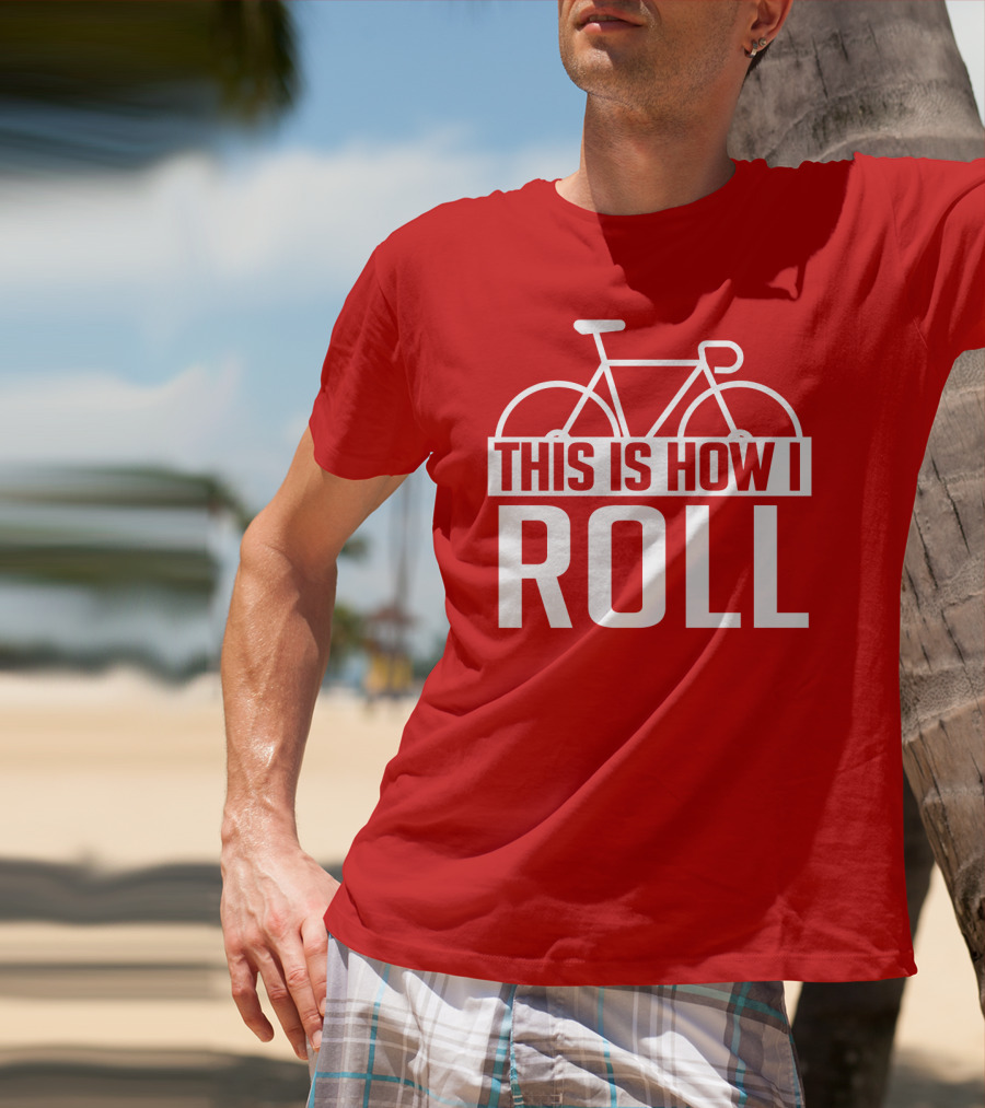Bike This Is How I Roll Bicycle Outline T-Shirt