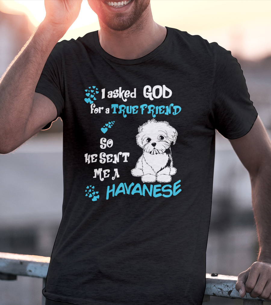 I Asked God For A True Friend So He Sent Me A Havanese T-Shirt