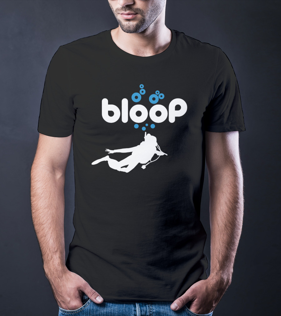 Bloop Diver With Blue Bubbles T-Shirt