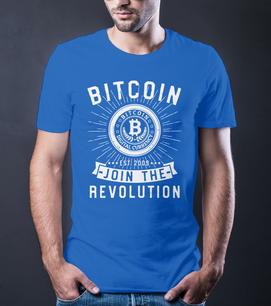 Bitcoin Digital Currency Est 2009 Join The Revolution T-Shirt