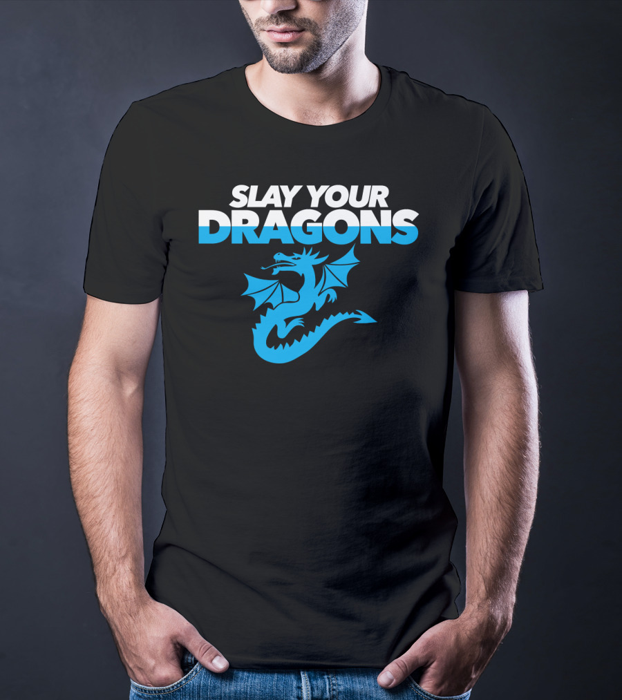 SLAY YOUR DRAGONS Blue Dragon T-Shirt