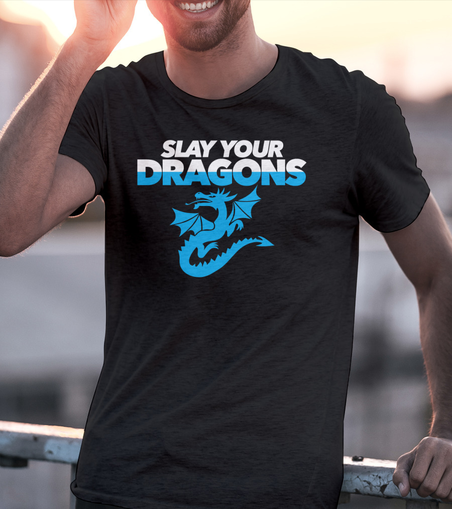 SLAY YOUR DRAGONS Blue Dragon T-Shirt