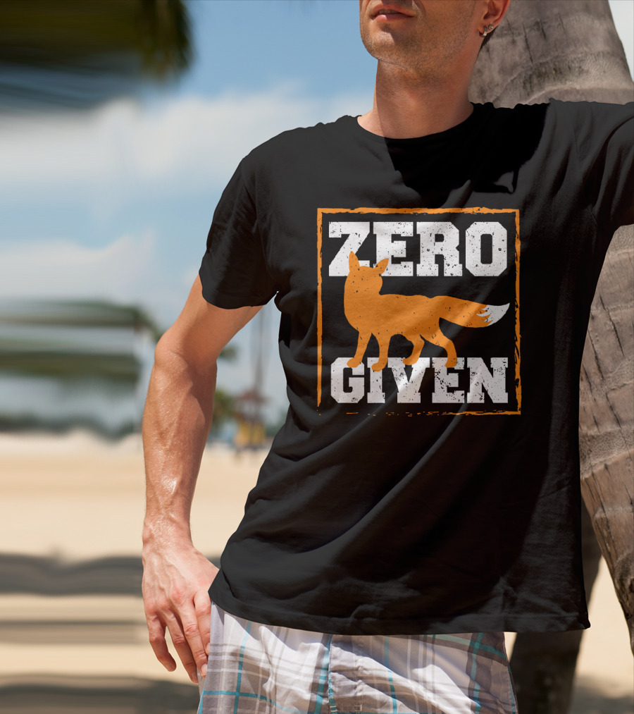 Zero Fox Given Block Style Fox T-Shirt