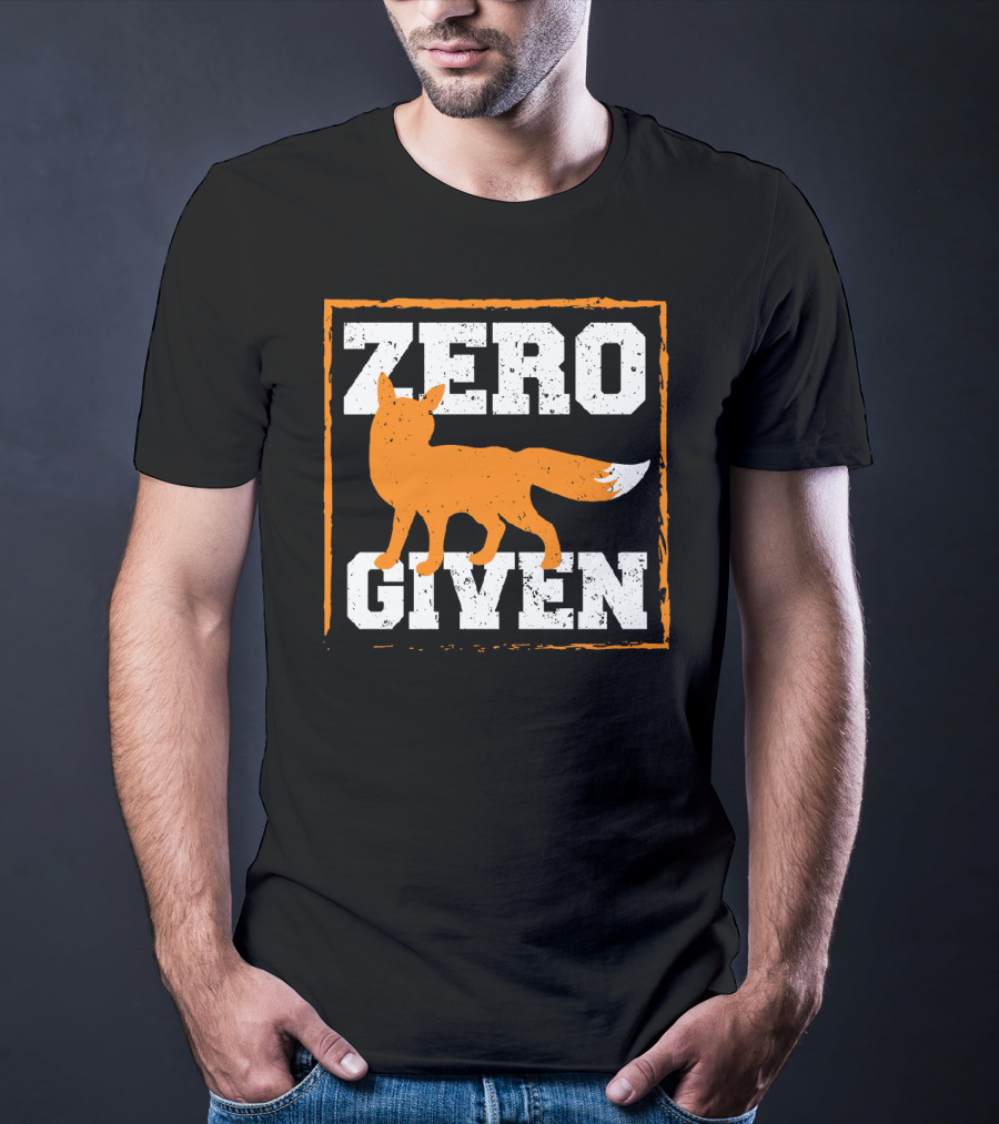 Zero Fox Given Block Style Fox T-Shirt