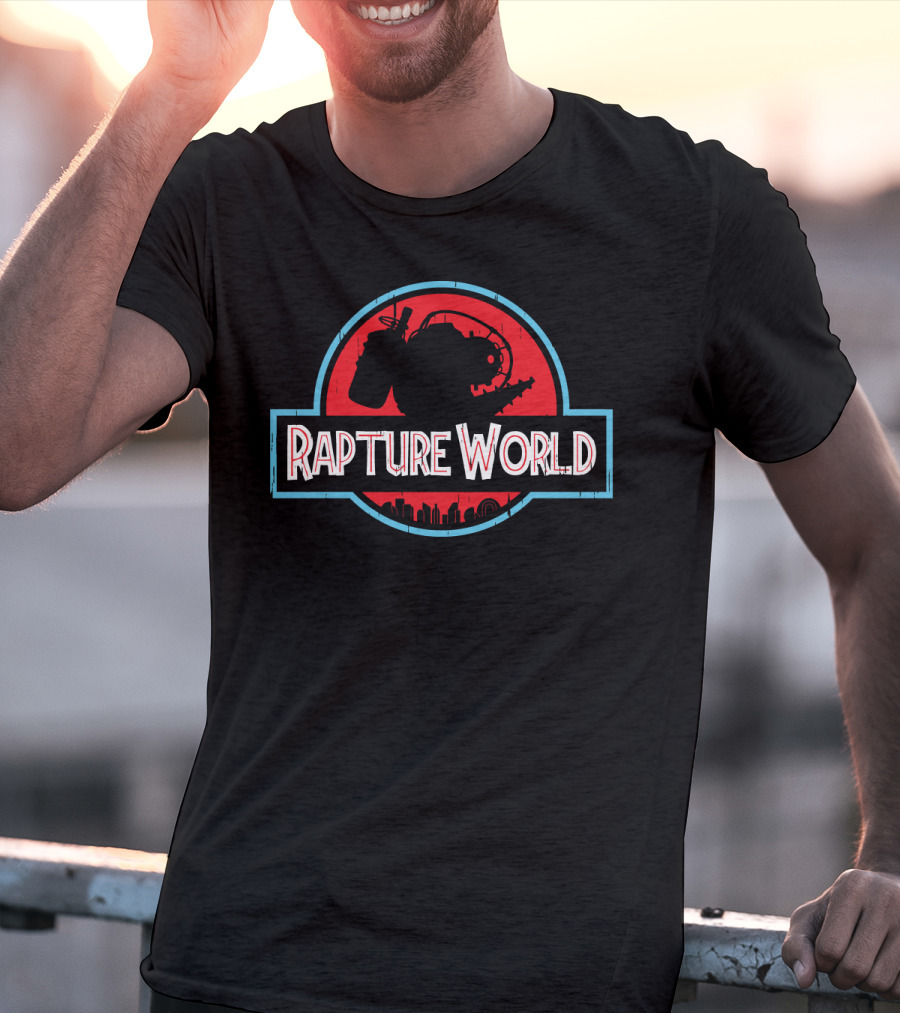Rapture World Bioshock Jurassic Park Crossover T-Shirt