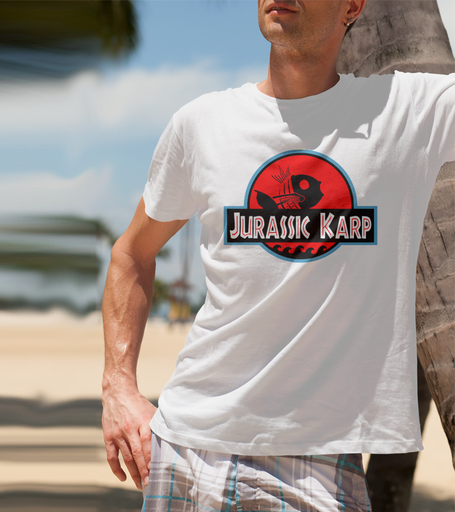 Jurassic Karp Dinosaur Fish Meme Crossover Circle T-Shirt