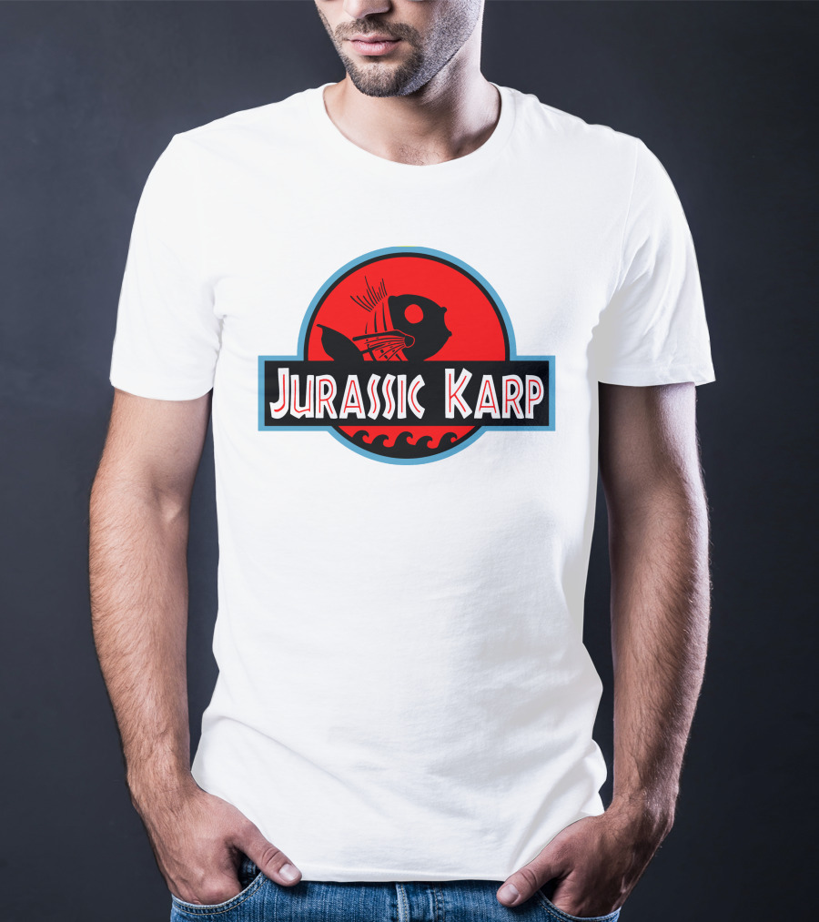 Jurassic Karp Dinosaur Fish Meme Crossover Circle T-Shirt