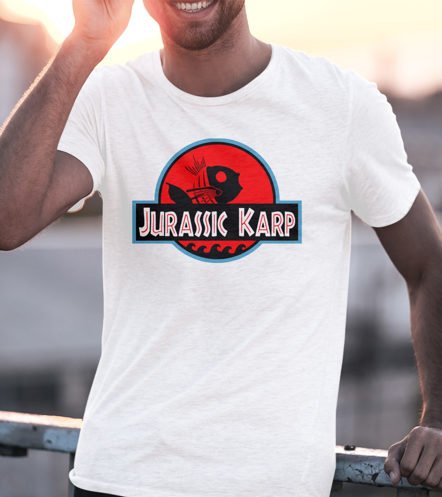 Jurassic Karp Dinosaur Fish Meme Crossover Circle T-Shirt