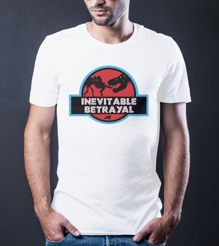 Inevitable Betrayal Dinosaur Logo Red And Black T-Shirt