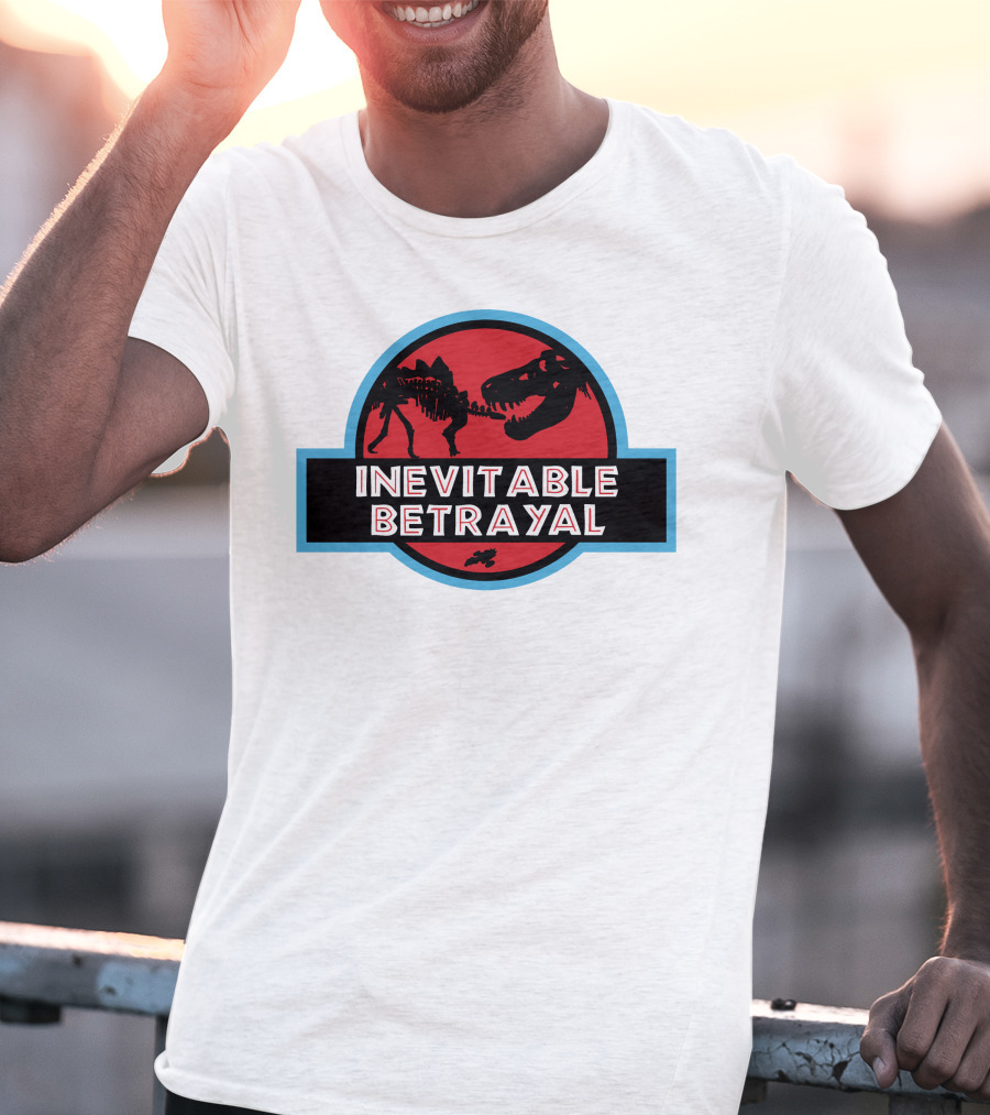 Inevitable Betrayal Dinosaur Logo Red And Black T-Shirt