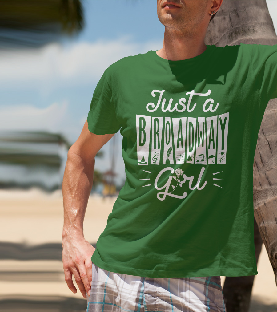 Just A Broadway Girl Wizard Music Rose Notes T-Shirt