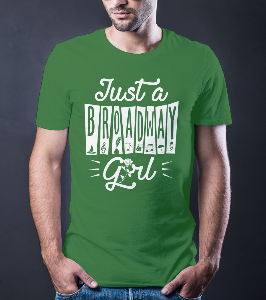 Just A Broadway Girl Wizard Music Rose Notes T-Shirt