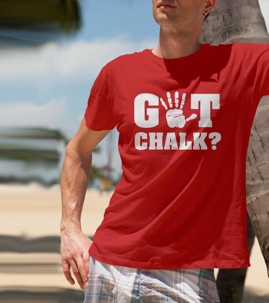 Got Chalk Question Handprint Motif T-Shirt