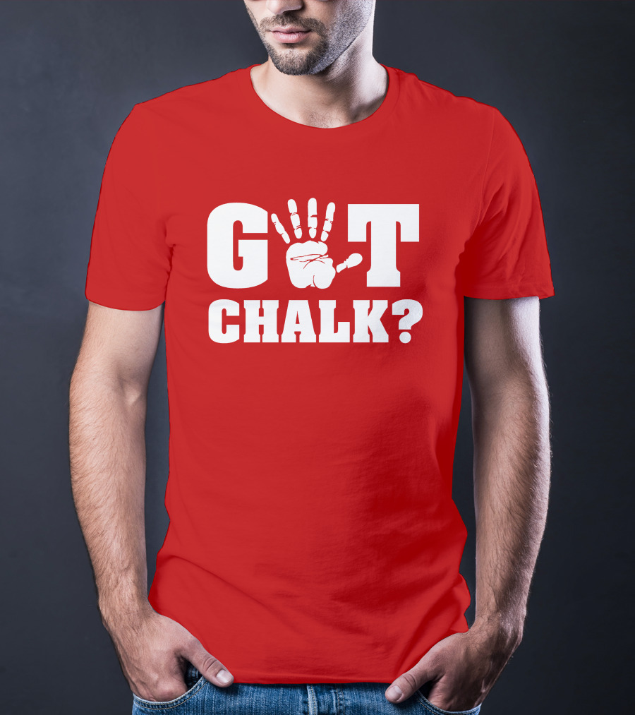 Got Chalk Question Handprint Motif T-Shirt