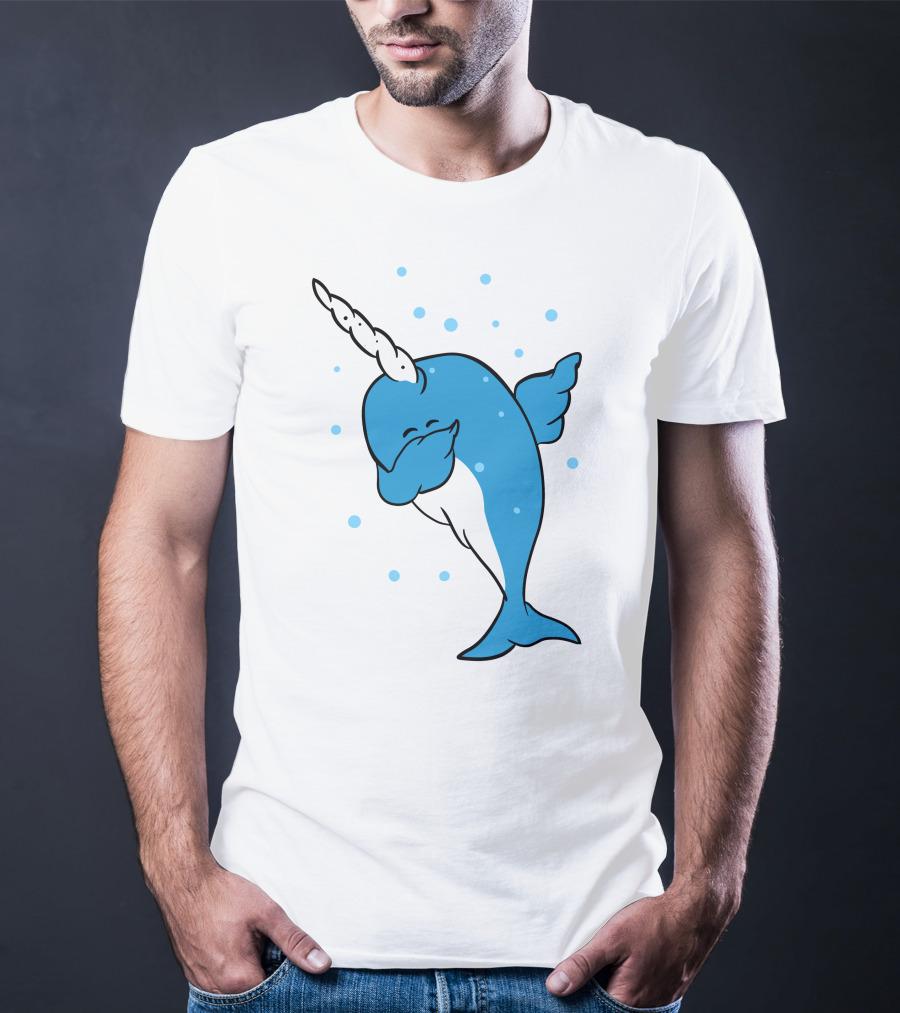 Dabbing Narwhal With Spots T-Shirt