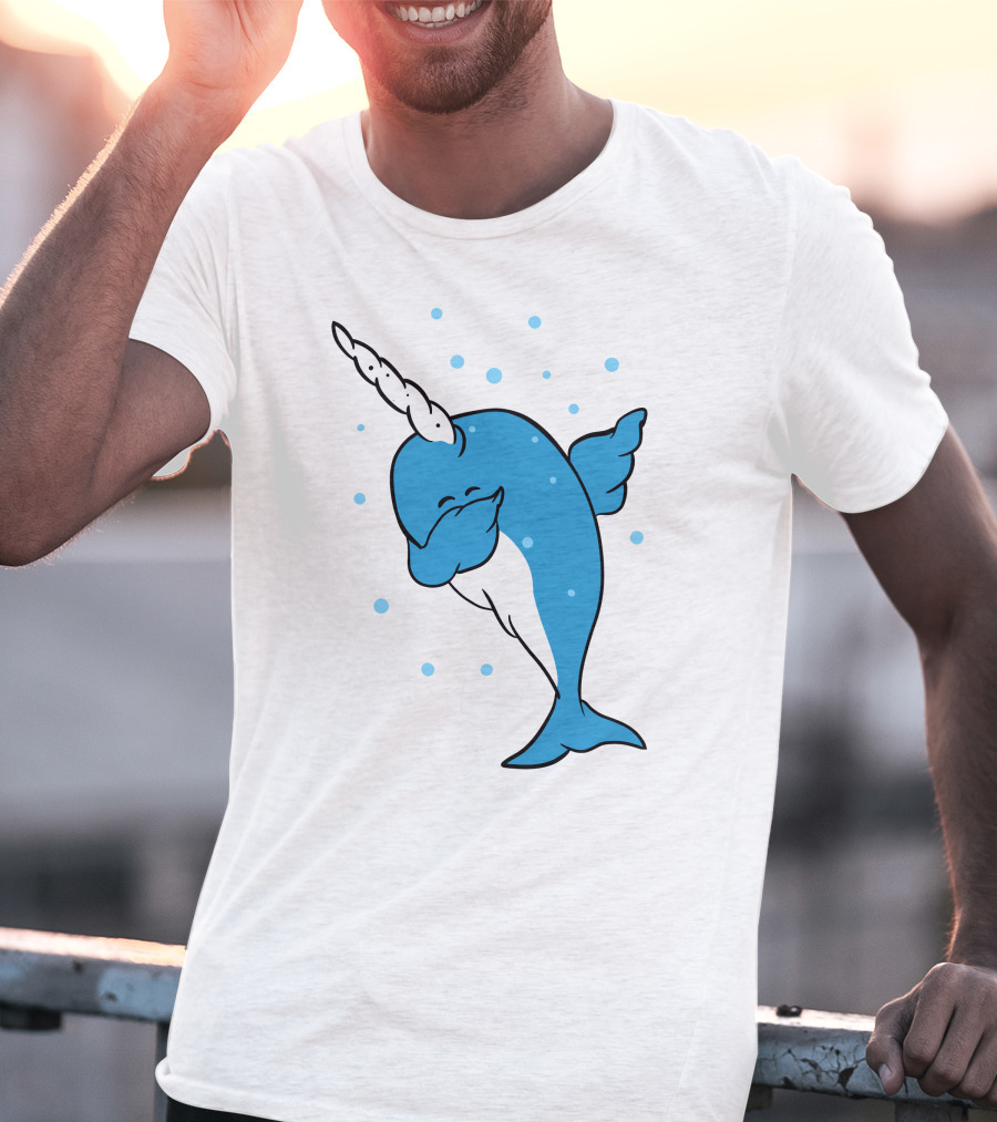 Dabbing Narwhal With Spots T-Shirt