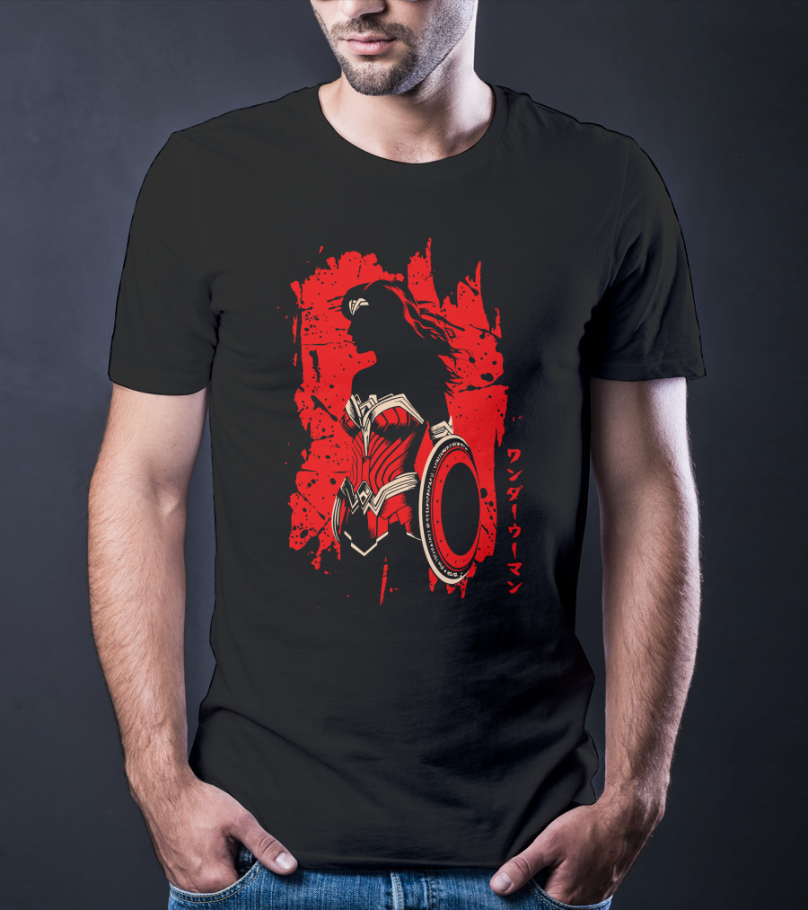 Wonder Woman Red Silhouette Stain T-Shirt