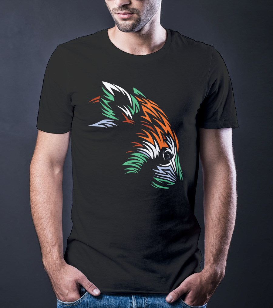 Tribal Red Panda Abstract Head T-Shirt