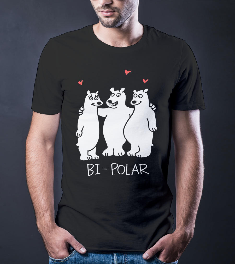 Bi Polar Bears With Hearts T-Shirt