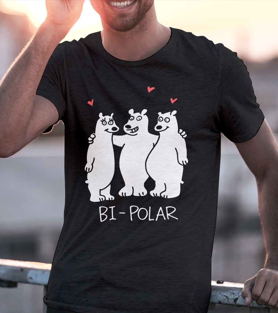Bi Polar Bears With Hearts T-Shirt
