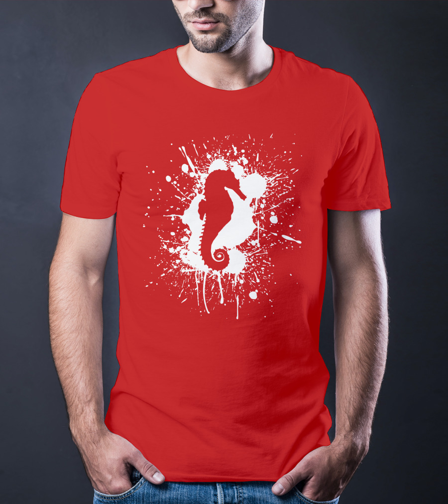 Seahorse Splatter T-Shirt