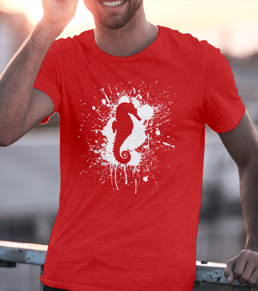 Seahorse Splatter T-Shirt