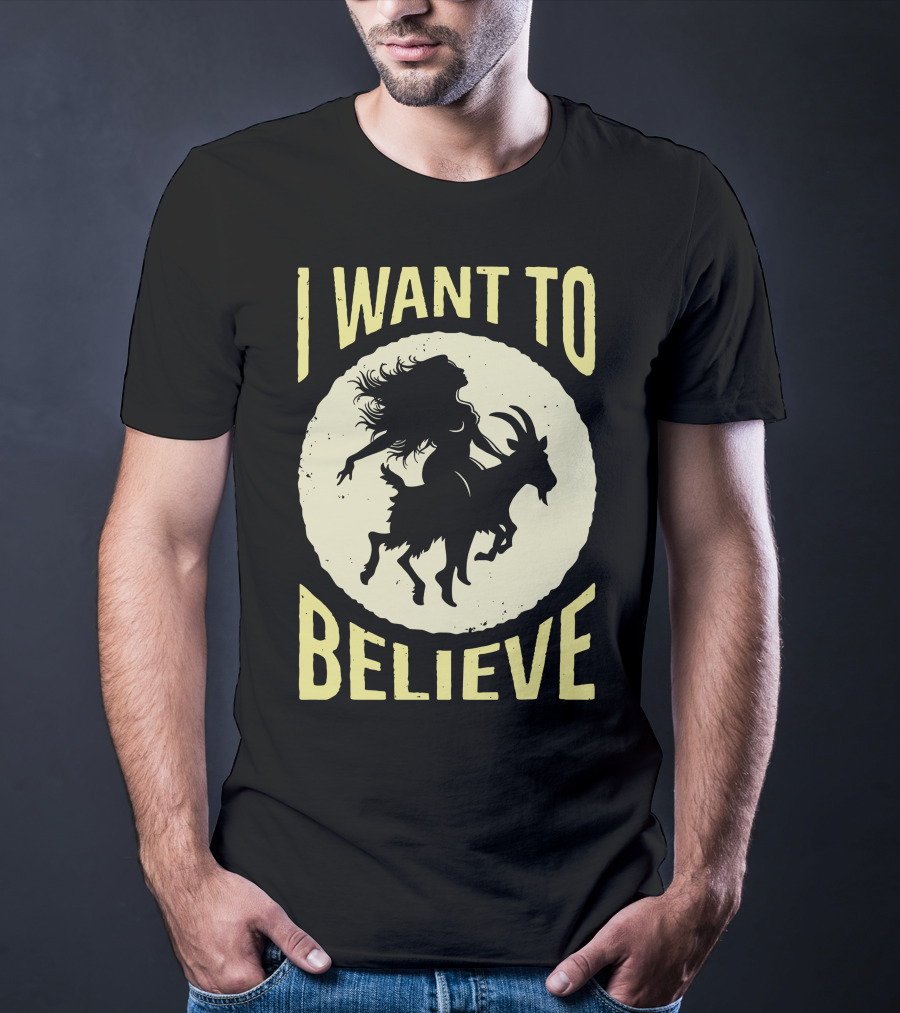 I WANT TO BELIEVE WITCH GOAT T-Shirt