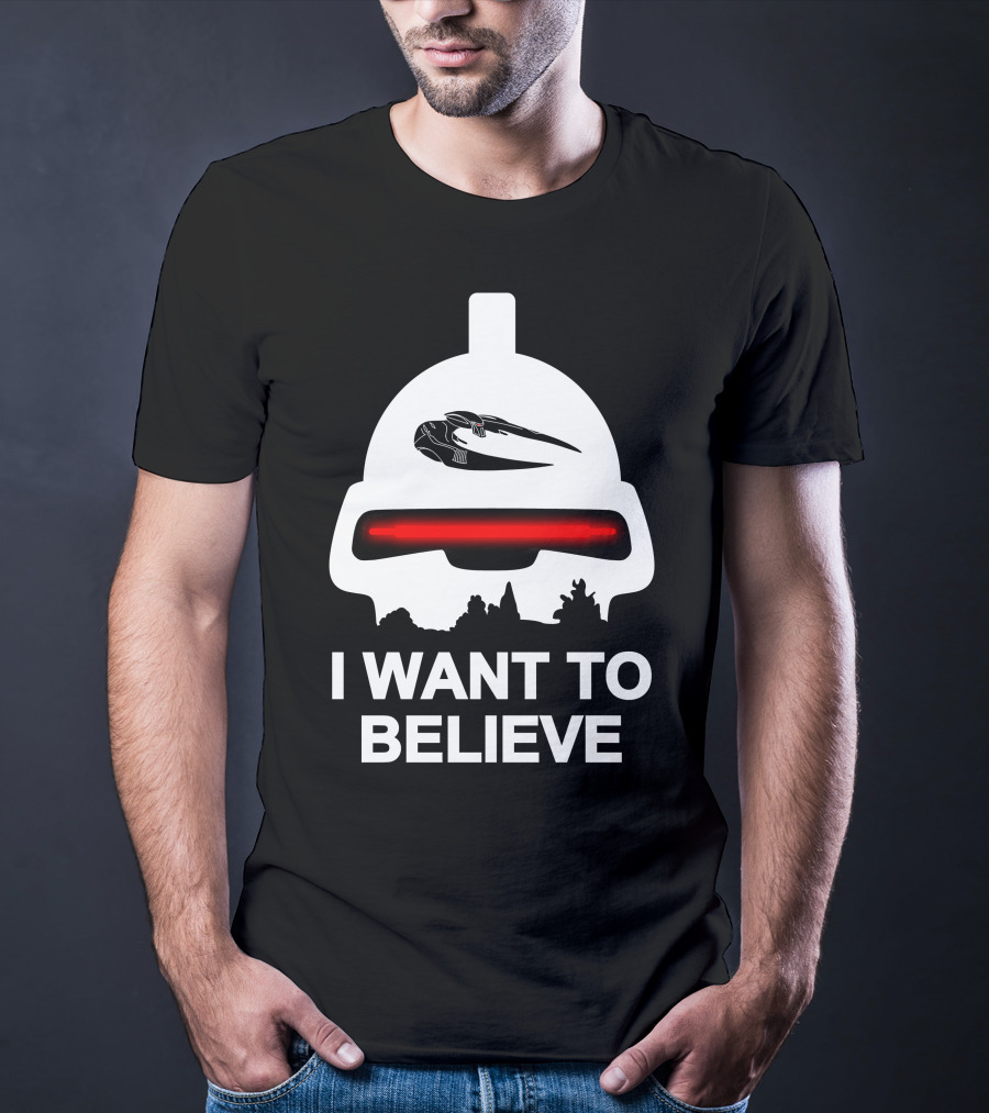 I Want To Believe Cylon Raider Battlestar Galactica T-Shirt