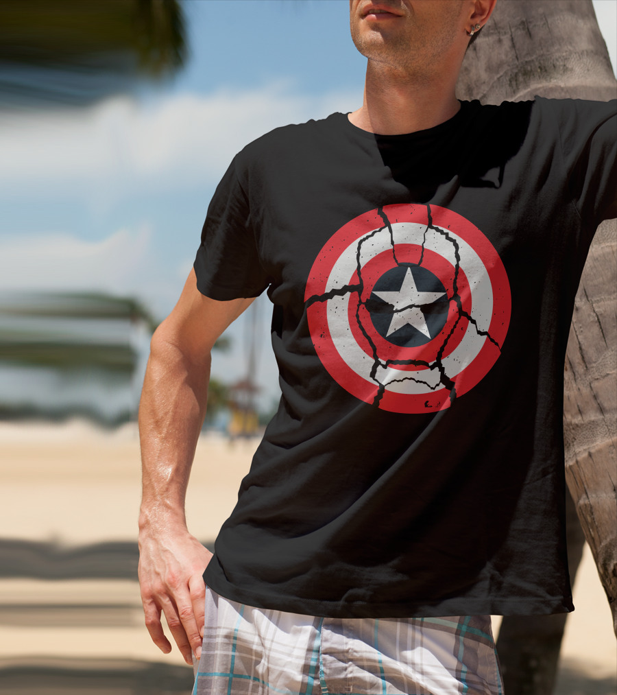 Cracked Star Shield Casualties T-Shirt