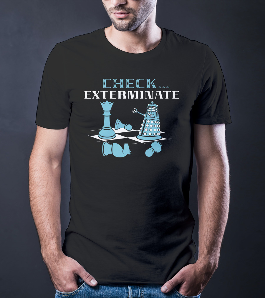 Check Exterminate Dalek Chess Showdown T-Shirt
