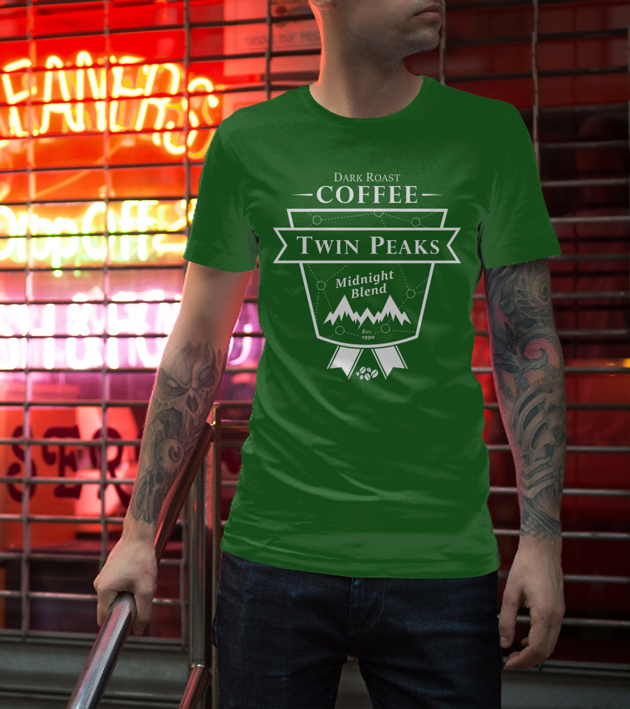 Twin Peaks Coffee Dark Roast Midnight Blend Est. 1990 T-Shirt