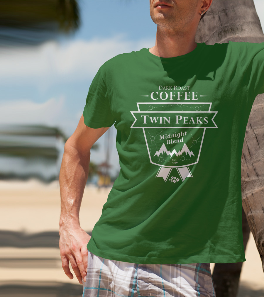 Twin Peaks Coffee Dark Roast Midnight Blend Est. 1990 T-Shirt