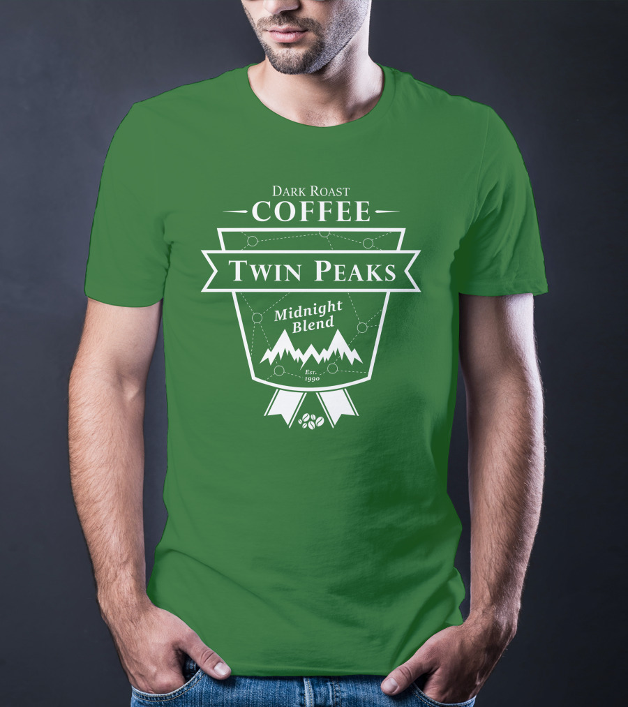 Twin Peaks Coffee Dark Roast Midnight Blend Est. 1990 T-Shirt