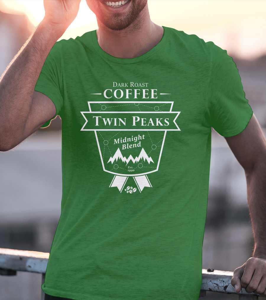 Twin Peaks Coffee Dark Roast Midnight Blend Est. 1990 T-Shirt
