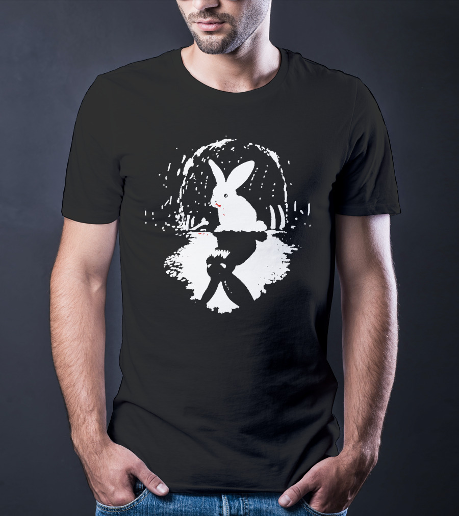 RABBIT HORRIBLE Reflection In Dark Cave T-Shirt