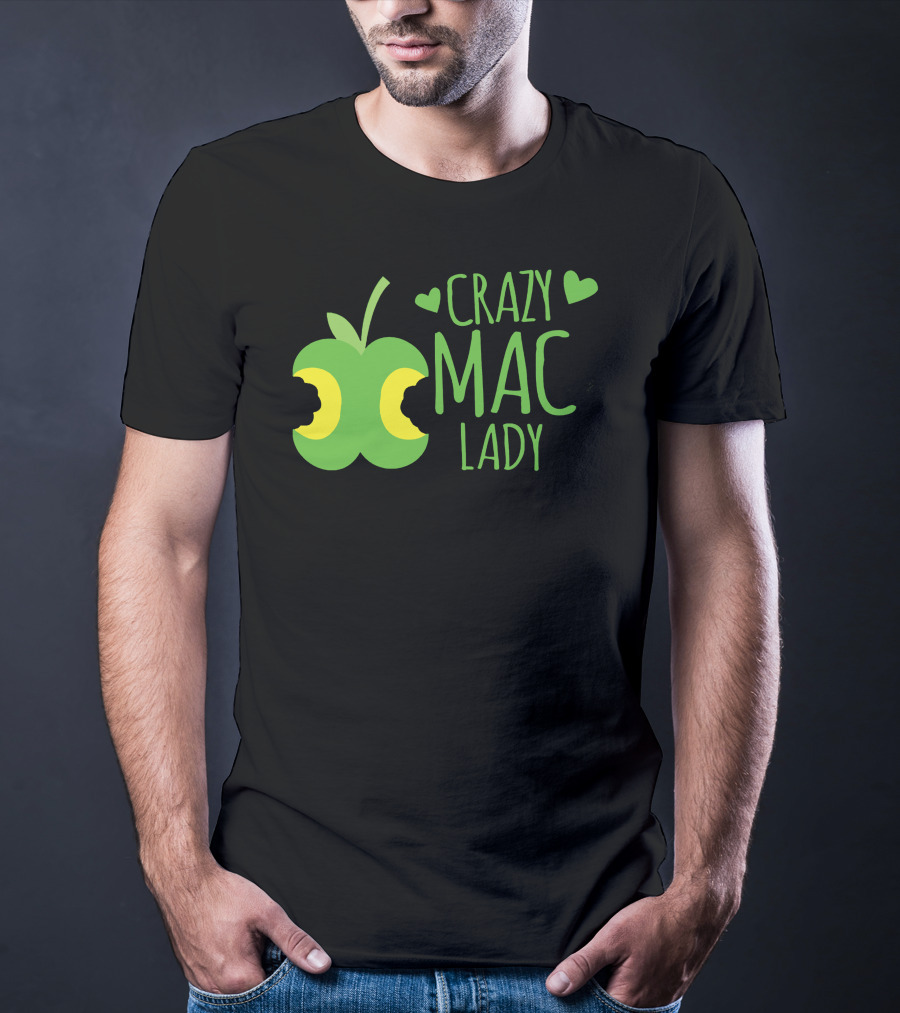 CRAZY MAC LADY Green Apple Bites T-Shirt
