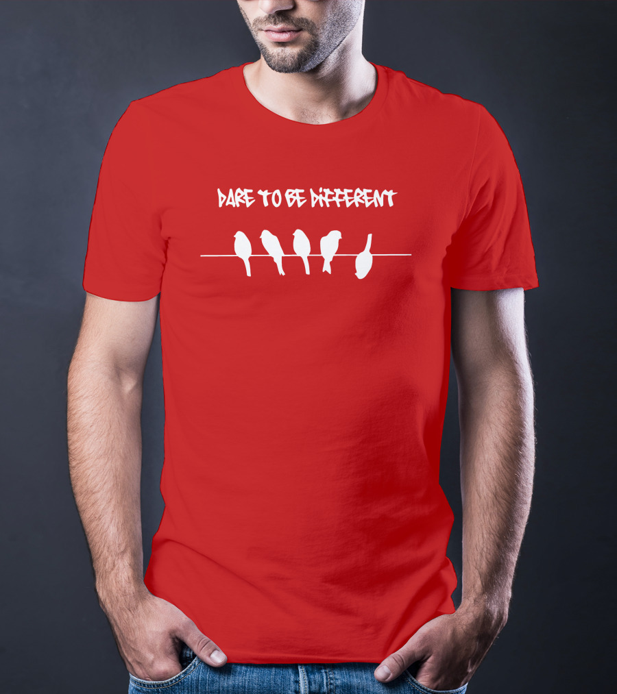 Dare To Be Different Birds In A Line T-Shirt