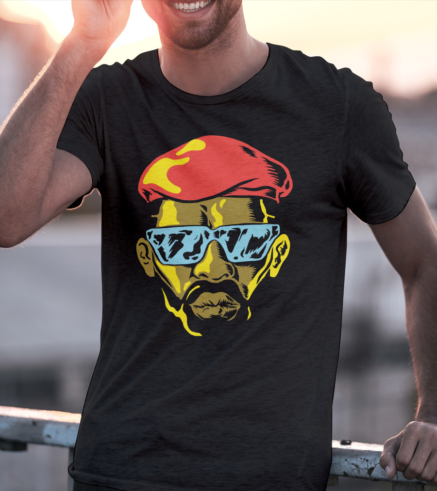 Gangsta Cool Shades Red Beret Face T-Shirt