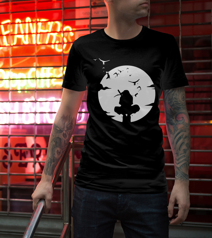 Itachi Uchiha Moonlit Silhouette Stance T-Shirt
