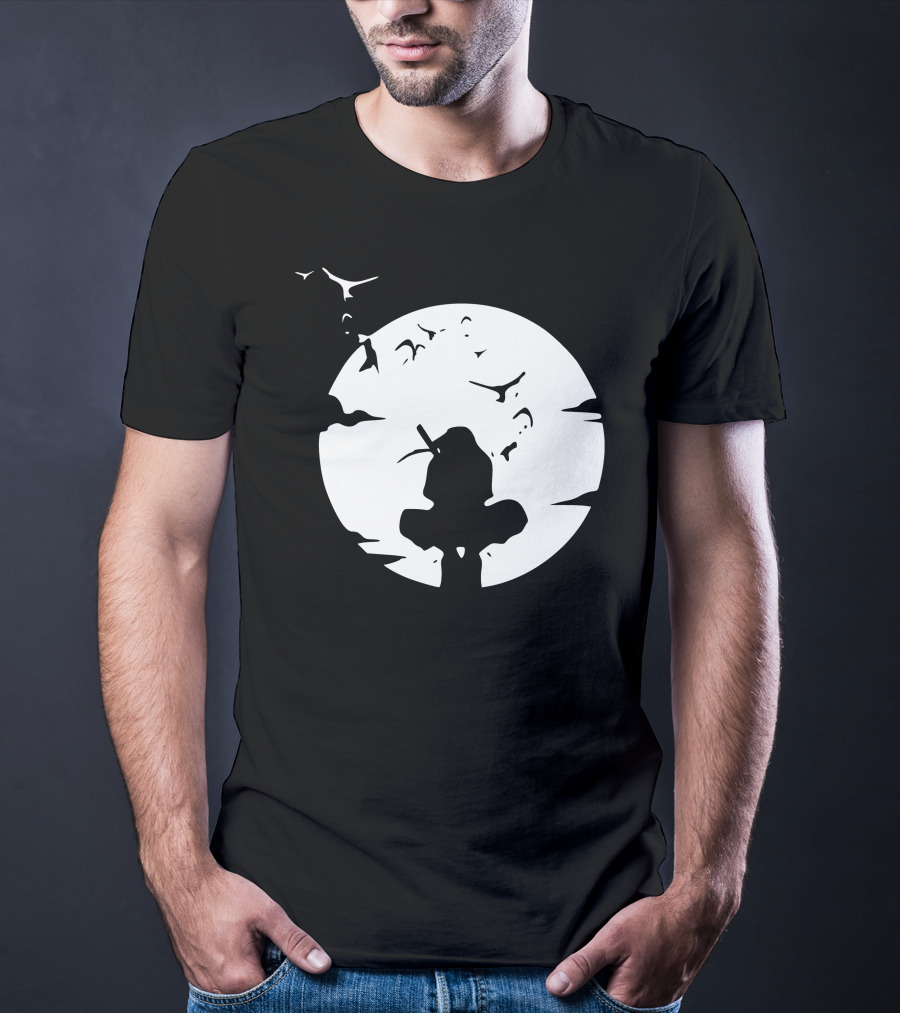 Itachi Uchiha Moonlit Silhouette Stance T-Shirt