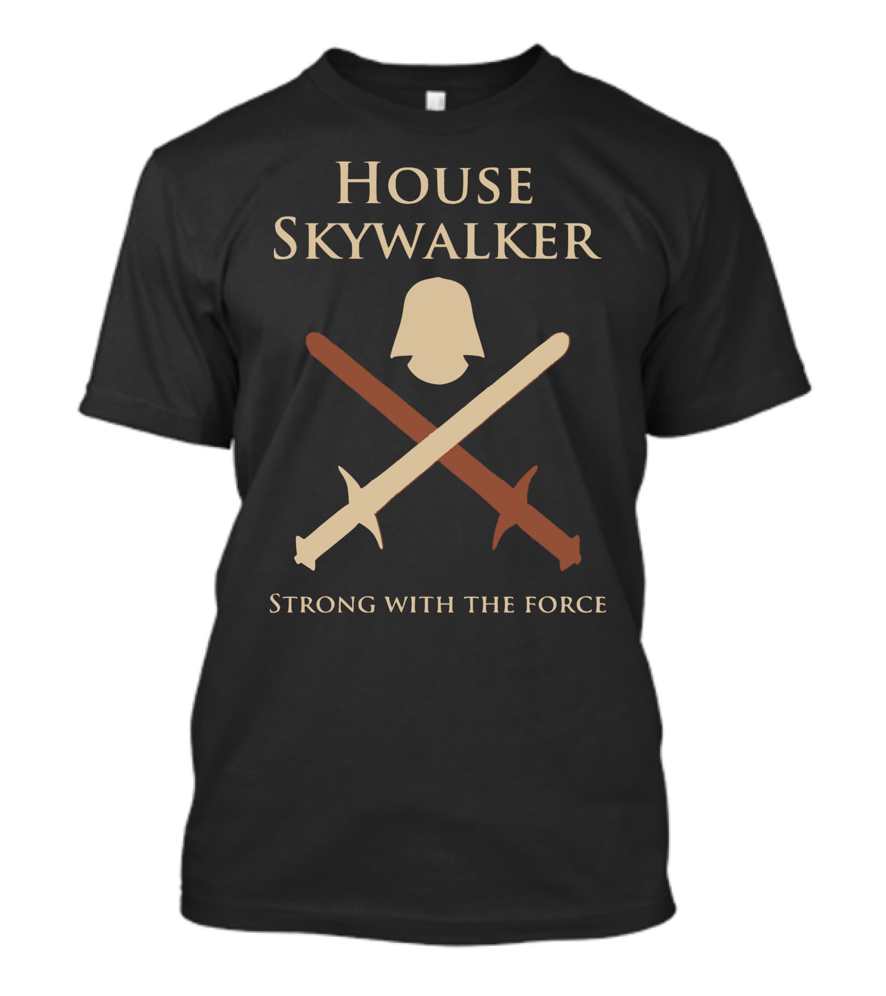 House Skywalker Strong With The Force Lightsaber Helmet Emblem T-Shirt