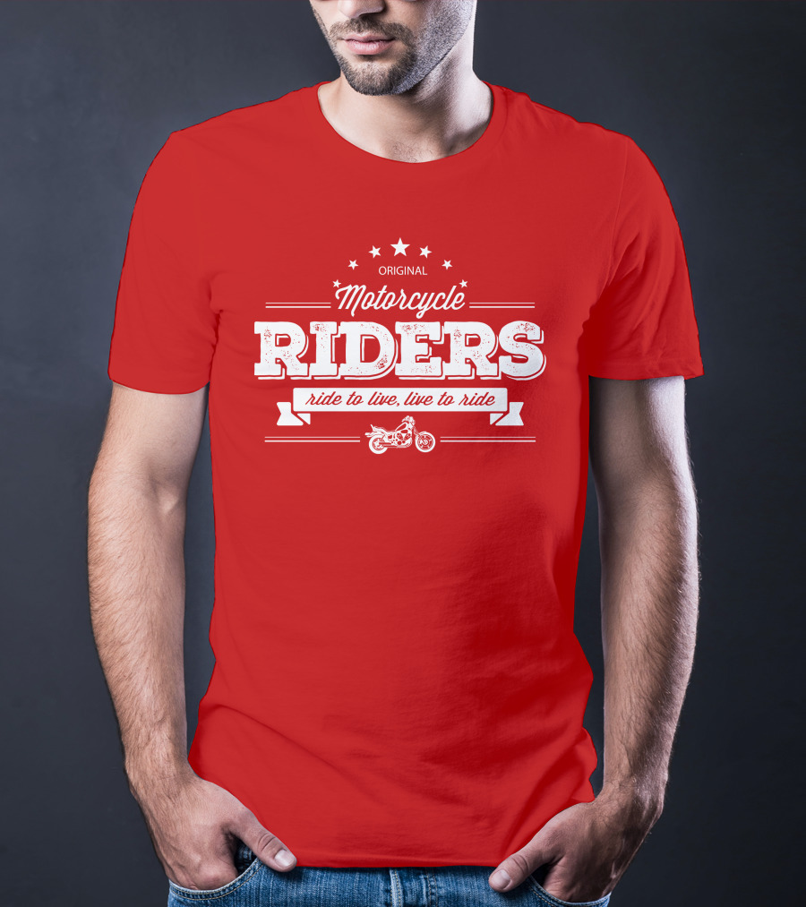 Original Motorcycle Riders Ride To Live, Live To Ride T-Shirt