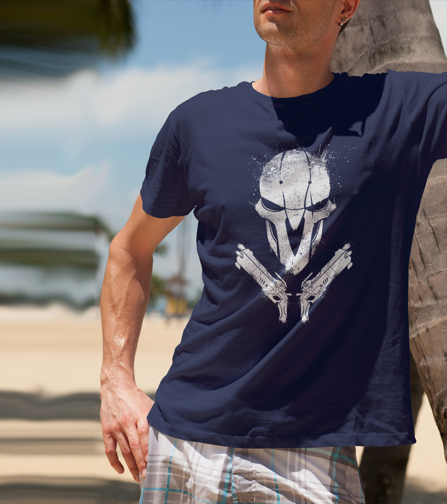 JHIN Reaper Mask With Dual Pistols T-Shirt