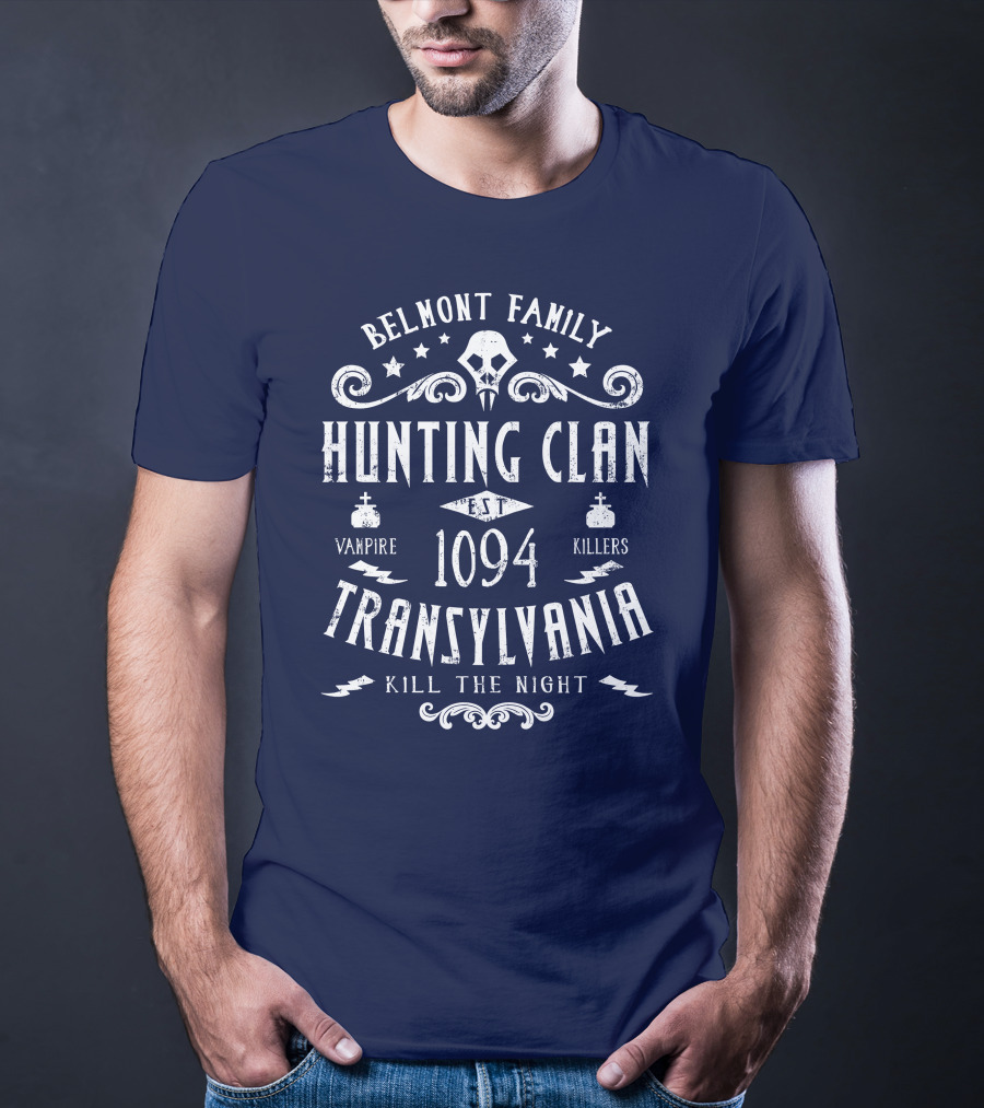 Belmont Family Hunting Clan Est 1094 Transylvania Vampire Killers Kill The Night T-Shirt