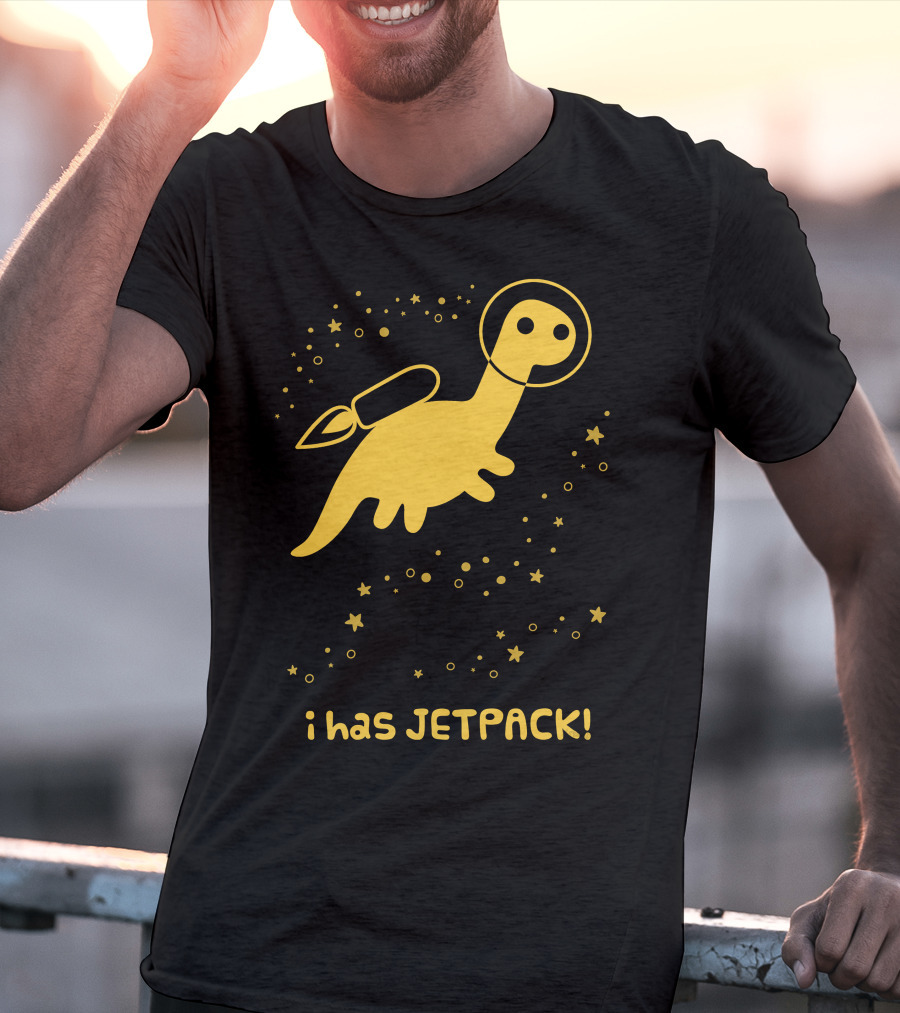 I Has JETPACK Dinosaur In Space T-Shirt