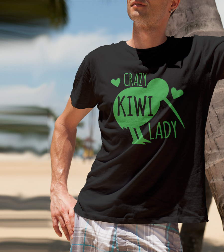 CRAZY KIWI LADY Kiwi Bird Hearts T-Shirt