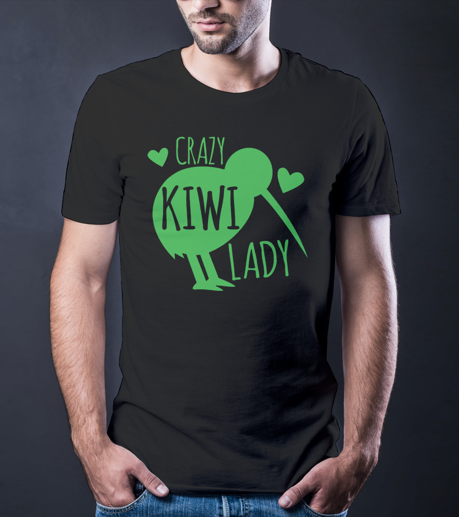 CRAZY KIWI LADY Kiwi Bird Hearts T-Shirt