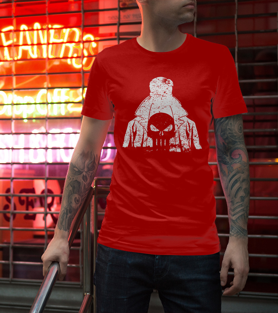 Punisher Shadow Of Vengeance Trench Coat Skull T-Shirt