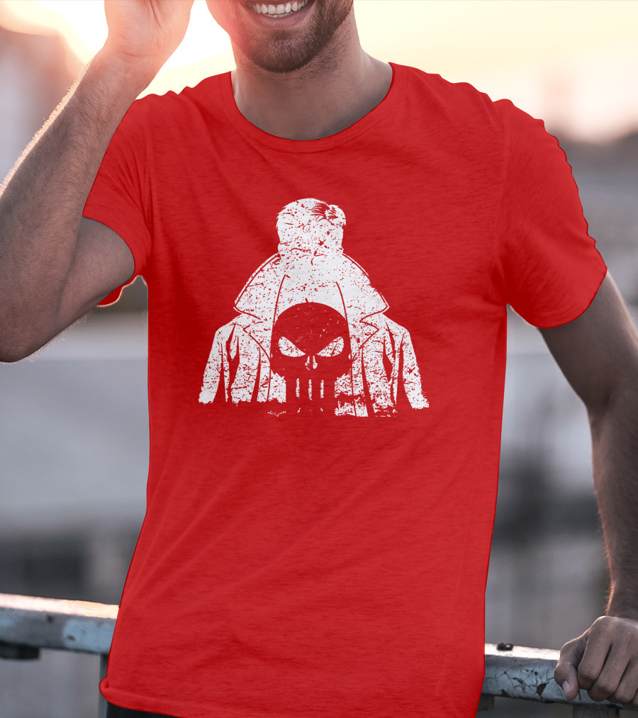 Punisher Shadow Of Vengeance Trench Coat Skull T-Shirt